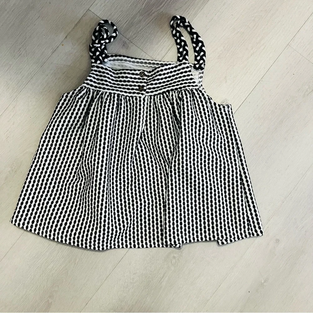 Kate Mack Girls Size 12 Top & Shorts Black and White Set Casual Everyday EUC